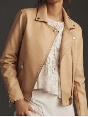 Anthroplogie Saige Faux Leather Jacket